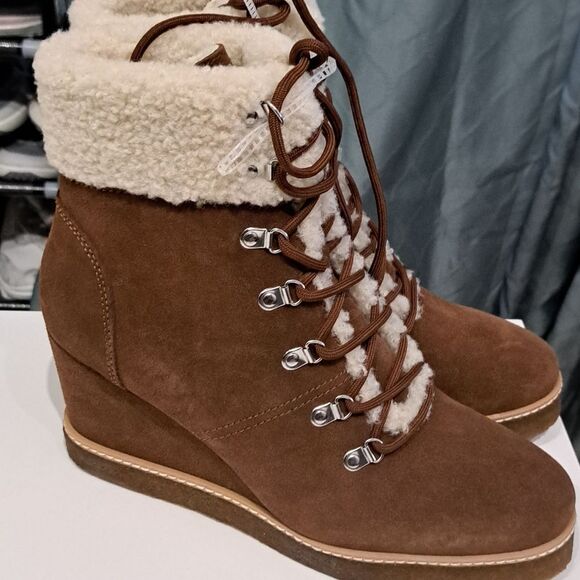 Steve Madden Marcel Cognac Suede Bootie - Picture 4 of 9